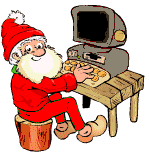 Le père Noël et son ordinateur